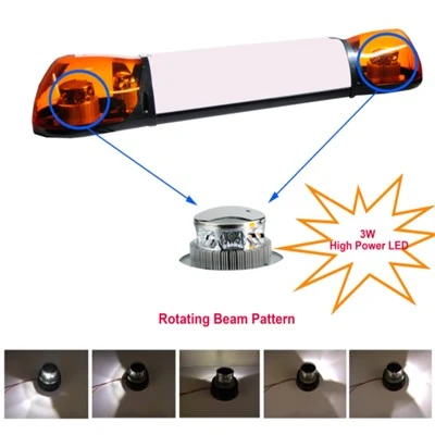 1.1M 16LED Rooftop Strobe Ambulance Emergency Warning Beacon Car Hazard Flash Construction Rotating Light Bar For Trucks suppliers