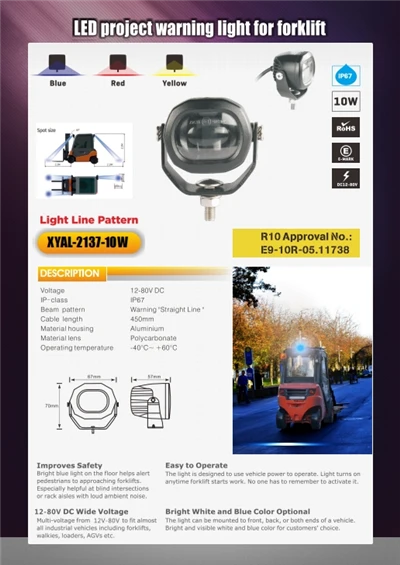 Industrial-Grade LED Forklift Safety Light Linear Flashing Warning System With Red/Blue/Amber Option